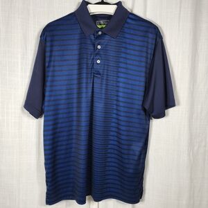 PGA Tour Blue Striped Men's Polo Shirt